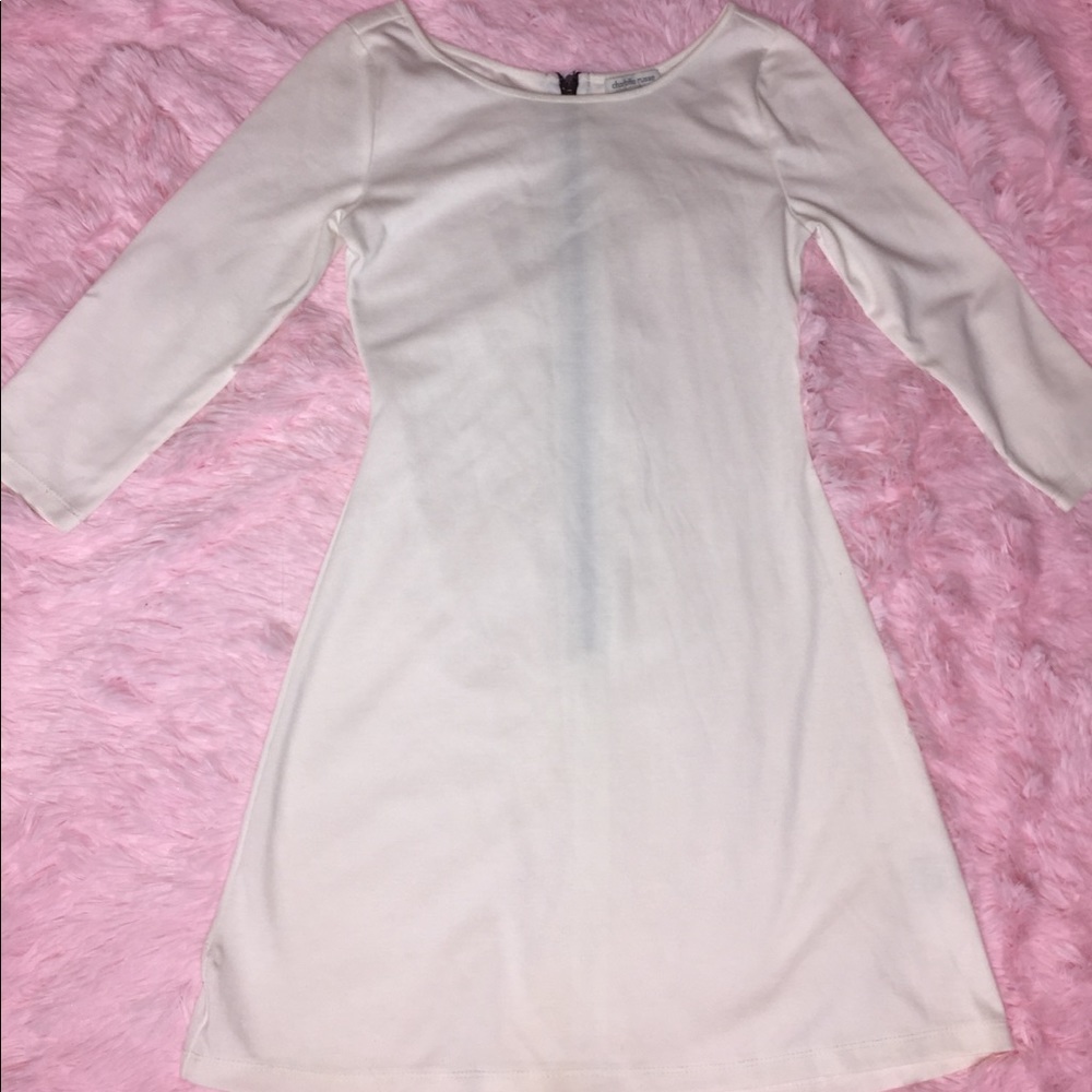 🤎4 for $25🤎 White Dress with Black Back Zipper | NWOT